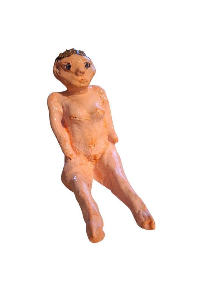 Uniek handgemaakt beeldje van naakte vrouw, Minder dan 20 cm, Ophalen of Verzenden, Handgemaakt, Steen of Keramiek