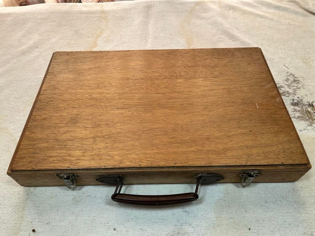 Vintage Oldham Poole Armeter en Stopwatch Kisten, Ophalen of Verzenden