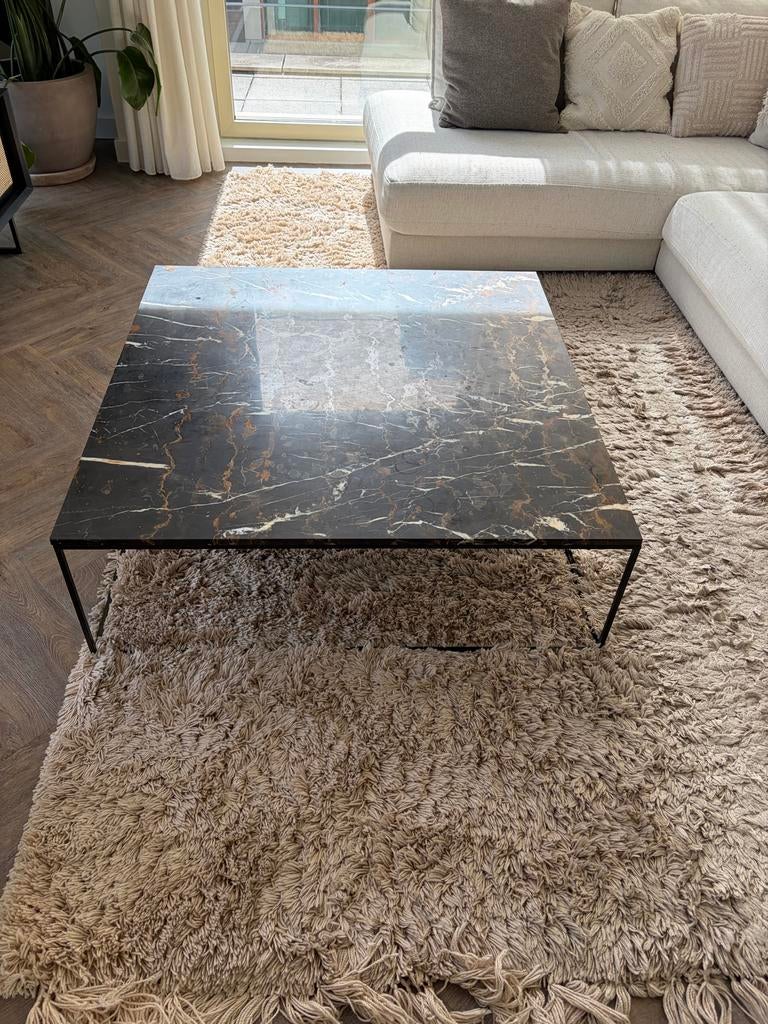 Marmeren salontafel van La Redoute, Huis en Inrichting, Ophalen, Overige materialen, Gebruikt, 100 tot 150 cm