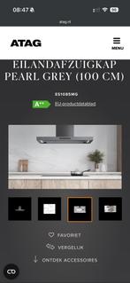 Atag ES1085MG Afzuigkap - Zo goed als nieuw, Witgoed en Apparatuur, Afzuigkappen, Ophalen, Zo goed als nieuw, Vrijstaand, Wandschouwkap