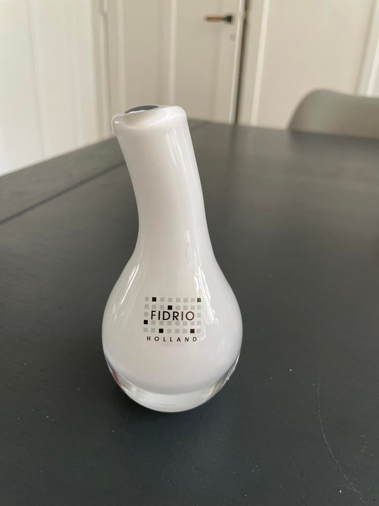 Fidrio Holland Witte Glazen Vaas - Modern Design, Antiek en Kunst, Ophalen