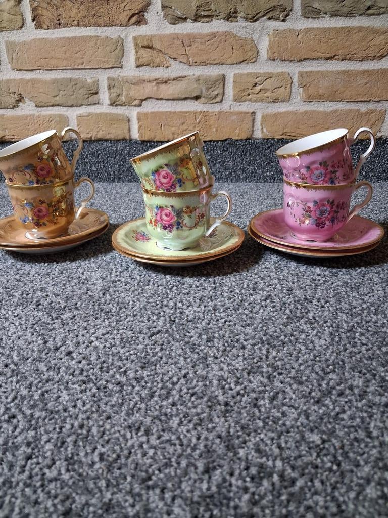 6 x kop en schotel...., Ophalen of Verzenden