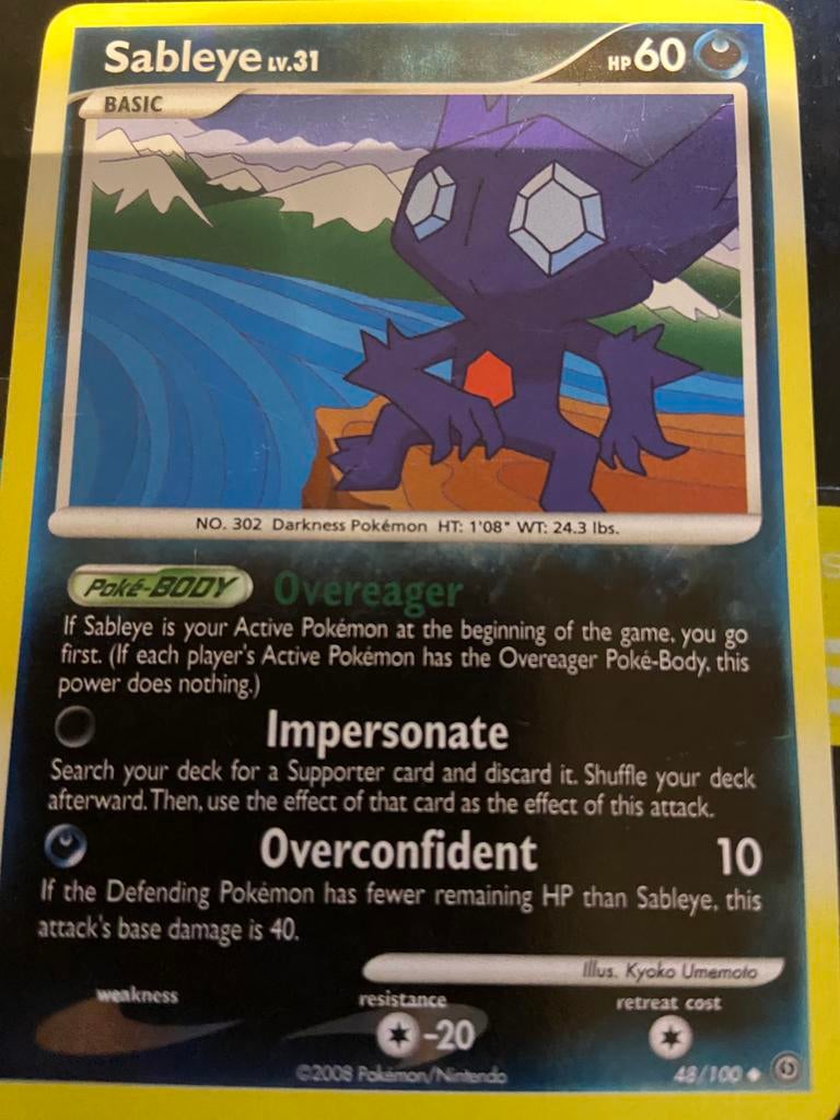 Sableye Pokemon Stormfront, Ophalen, Gebruikt, Losse kaart