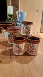 Thee servies,  retro bruin, Ophalen of Verzenden, Huis en Inrichting