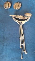 Vintage broche en oorclips Ermani Bulatti, Sieraden, Tassen en Uiterlijk, 10 cm of meer, Overige materialen, Ophalen of Verzenden