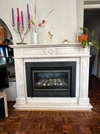 Marmeren schouw met gashaard, Ophalen, Gebruikt, Inbouwhaard, Gashaard