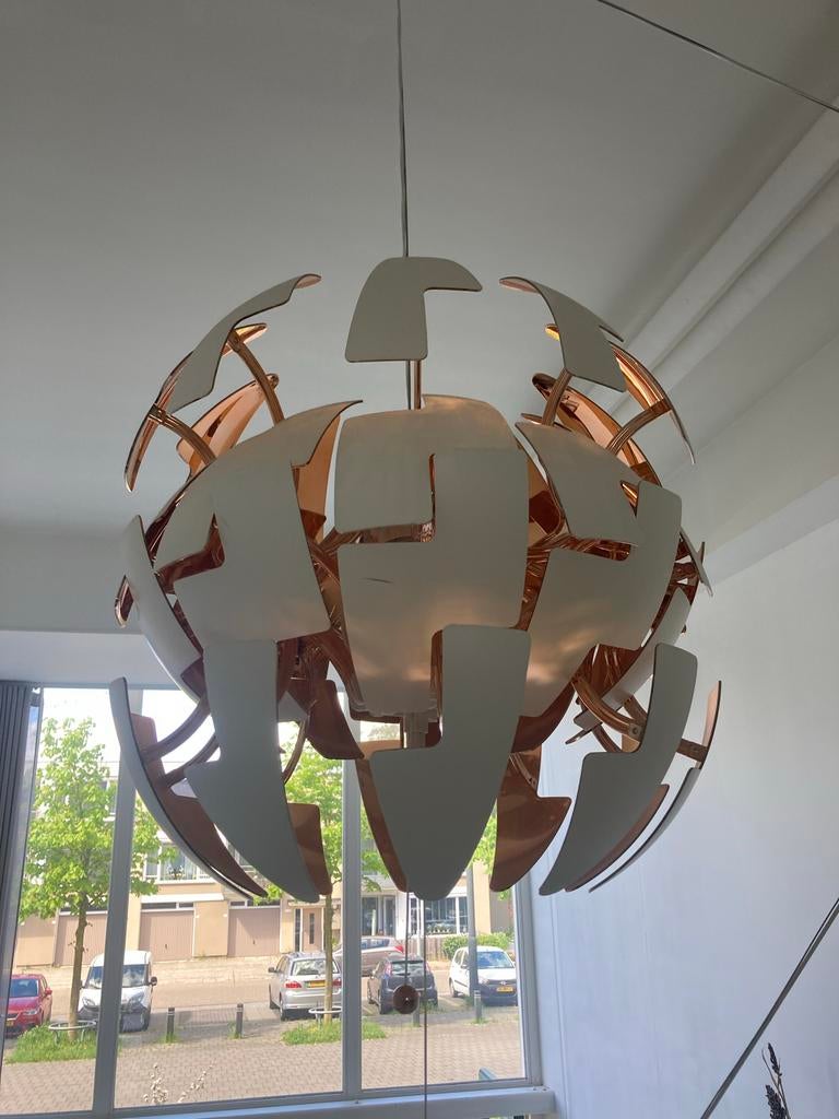 IKEA PS 2014 Hanglamp Wit en Brons, Ophalen of Verzenden, Zo goed als nieuw, Metaal, 50 tot 75 cm