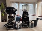 Smeg Espressomachine en Bonenmaler - Gebruikt, Witgoed en Apparatuur, Koffiezetapparaten, Ophalen, Gebruikt, Espresso apparaat