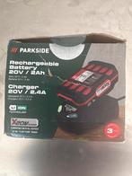 Parkside Accu 20V / 2Ah en Oplader 20V / 2.4A, Ophalen of Verzenden, Nieuw, Overige typen