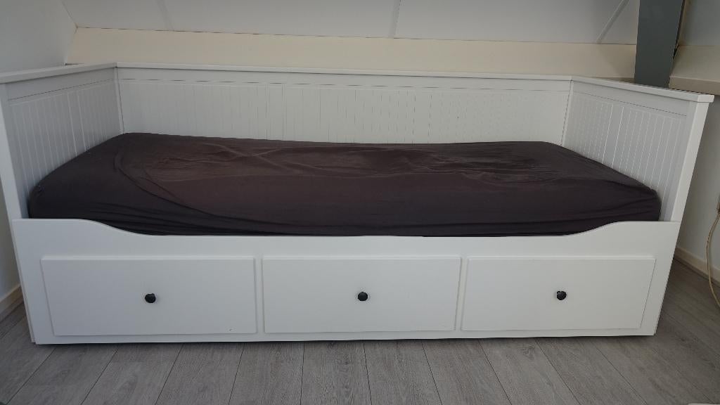 Bed, Ophalen, Gebruikt, Wit, Tweepersoons