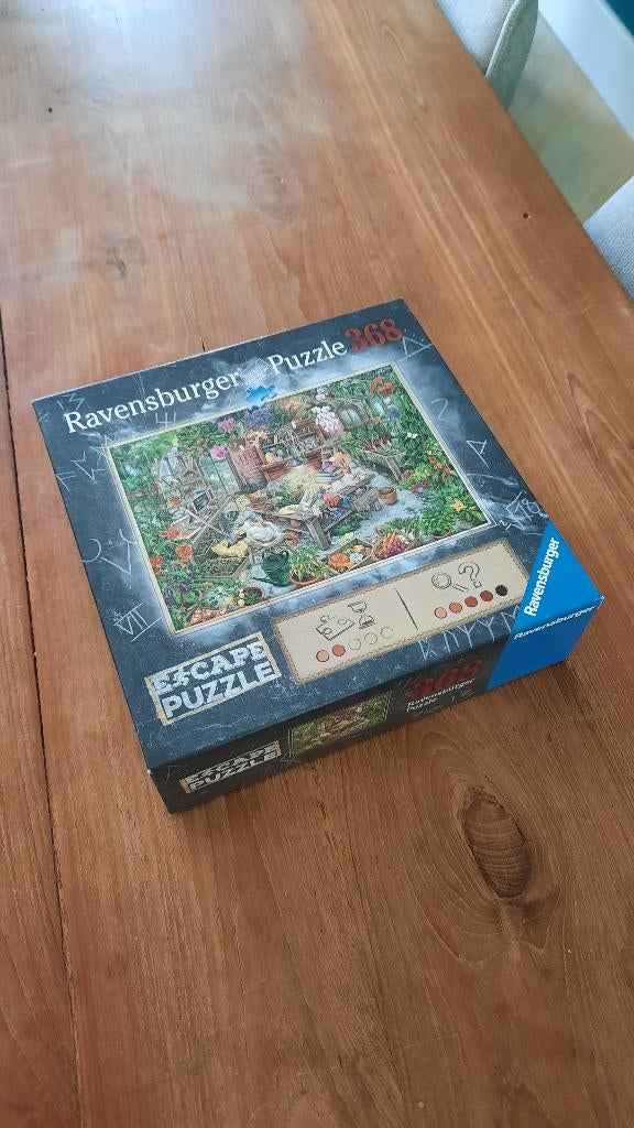 Escape puzzel ravensburger: in de kas, Ophalen, Minder dan 500 stukjes, Zo goed als nieuw, Legpuzzel