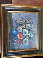 Schilderij met bloemen in lijst, gesigneerd, Antiek en Kunst, Ophalen