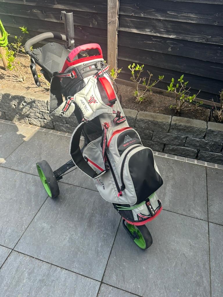 Golftas met kar (trolley) BIG MAX, Ophalen, Zo goed als nieuw, Golfkar, Overige merken