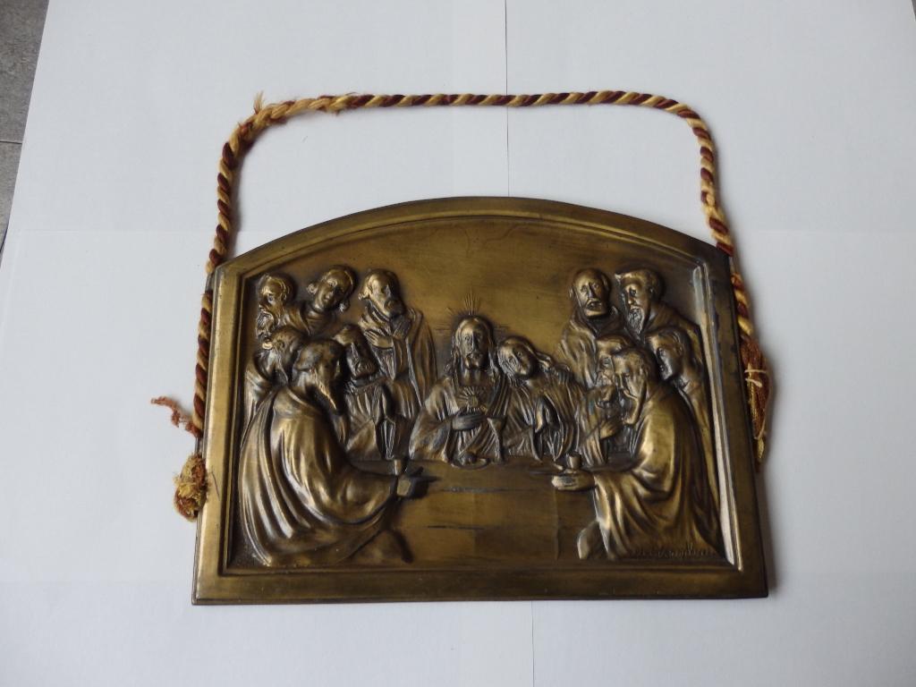Plaquette "Het Laatste Avondmaal" A.Birembaux, Antiek en Kunst, Ophalen of Verzenden, Brons