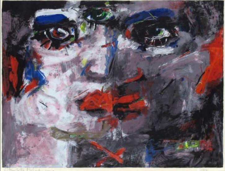 Charlotte Molenkamp - Masker - Hand gesigneerde zeefdruk, Antiek en Kunst, Kunst | Litho's en Zeefdrukken, Ophalen of Verzenden