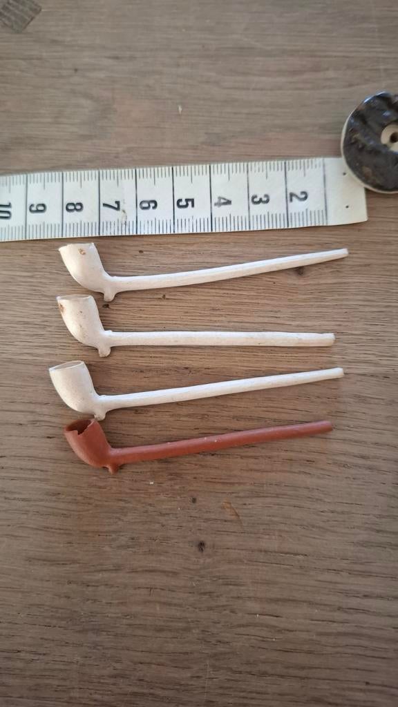 Antieke brocante kleipijpjes gouda gouds klei terra cotta, Ophalen of Verzenden