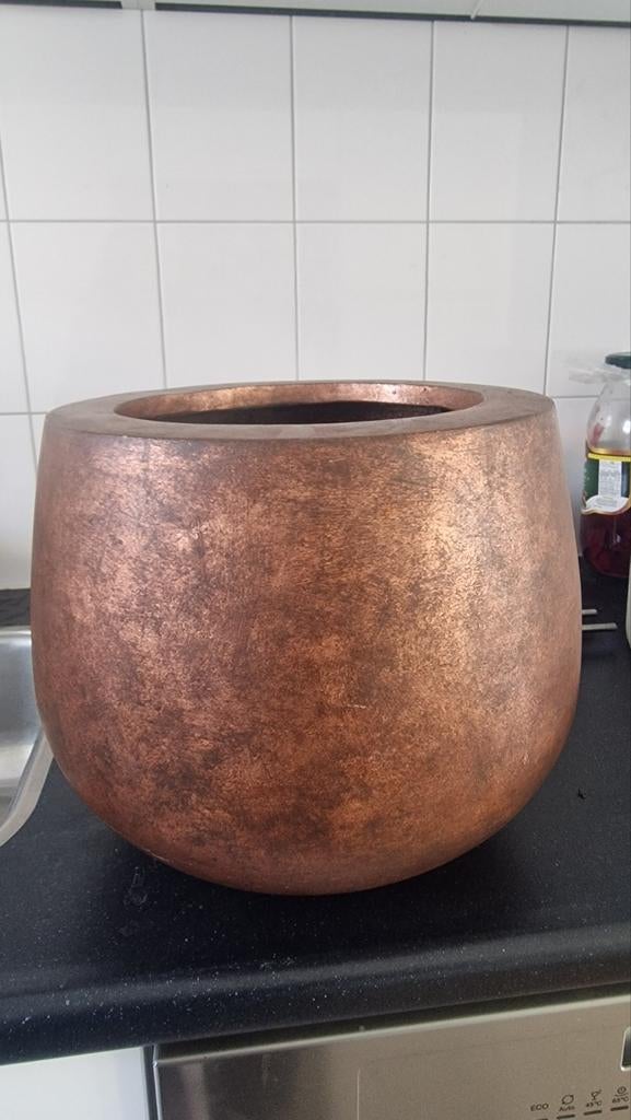 Mica Decorations bloempot koperkleurig, Huis en Inrichting, Kamerplanten, Ophalen of Verzenden