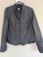 Zwarte blouse blousejasje Scarva maat 40 katoen, Ophalen of Verzenden, Zo goed als nieuw, Maat 38/40 (M), Zwart