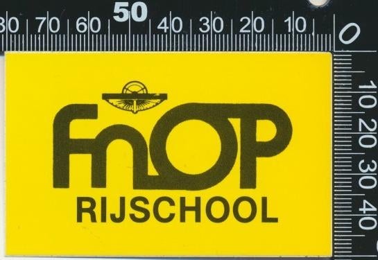 Sticker: FNOP Rijschool, Verzamelen, Stickers, Zo goed als nieuw, Bedrijf of Vereniging, Ophalen of Verzenden