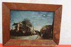 Schilderijtje  Bussem Kerkstraat ( Parelmoer, Antiek en Kunst, Ophalen of Verzenden