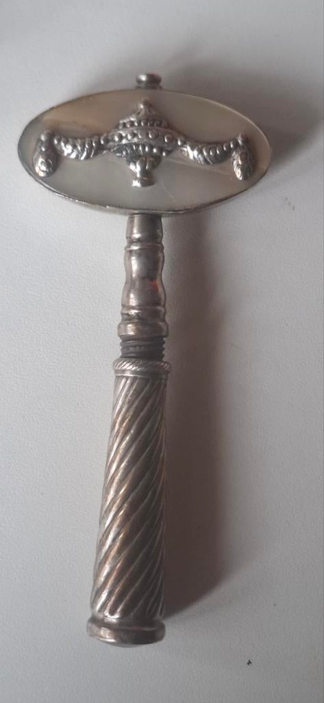 Antieke zilveren miniatuur kurkentrekker, Ophalen of Verzenden