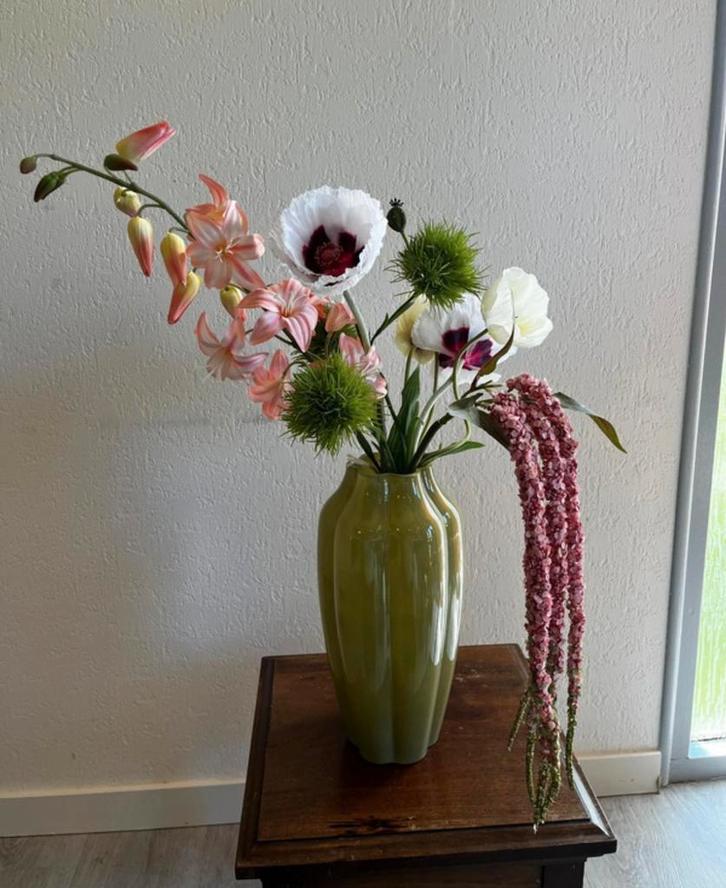 Kunstbloemen boeket roze wit nieuw, Huis en Inrichting, Woonaccessoires | Zuilen en Pilaren, Zo goed als nieuw, Ophalen of Verzenden