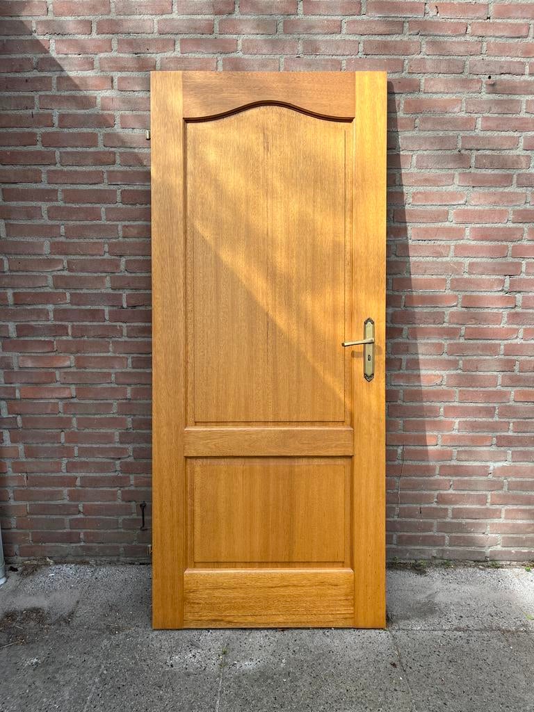 1 massief eikenhouten binnendeur, Ophalen, Gebruikt, 80 tot 100 cm, Binnendeur
