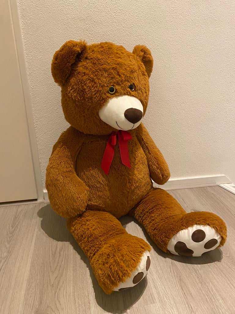 Verhaak Knuffelbeer XL 100cm, Overige merken, Beer, Ophalen of Verzenden, Zo goed als nieuw