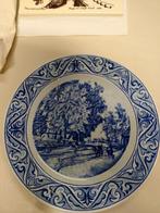 Delfts Blauw Sierbord met Hollands Landschap: ZOMER, Ophalen of Verzenden