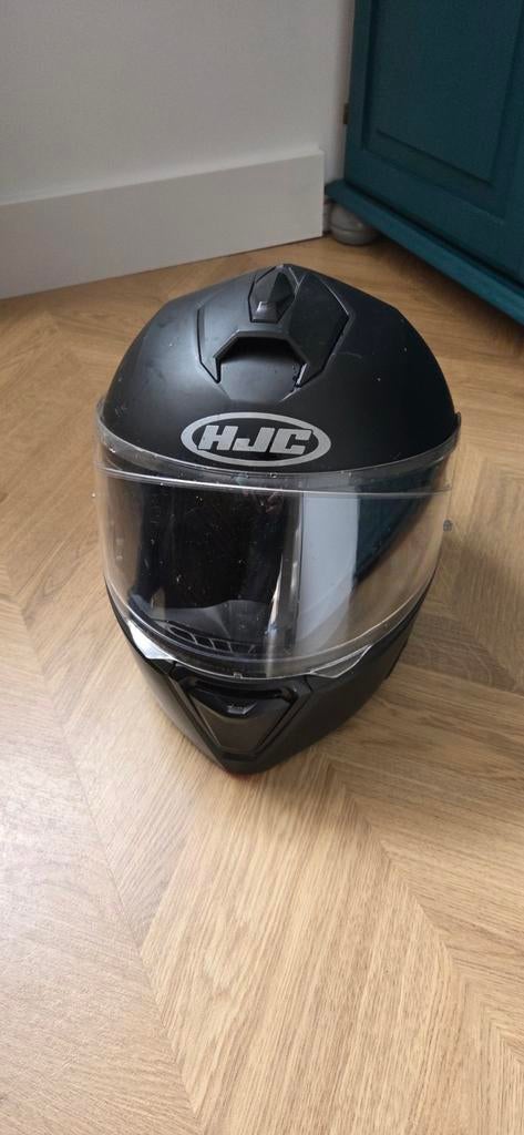 HJC Systeemhelm i90 Zwart Maat M - 5 jaar oud, Motoren, Kleding | Motorhelmen, M, Systeemhelm, Heren, HJC