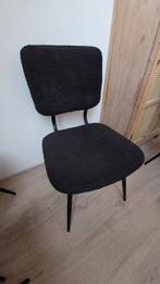 Eetkamer stoelen zwart boucle 4 stuks, Ophalen, Gebruikt, Zwart, Modern