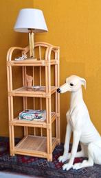 Vintage Hollywood Regency Empire lamp, koper messing, linnen, Overige materialen, Gebruikt, Vintage, Minder dan 50 cm