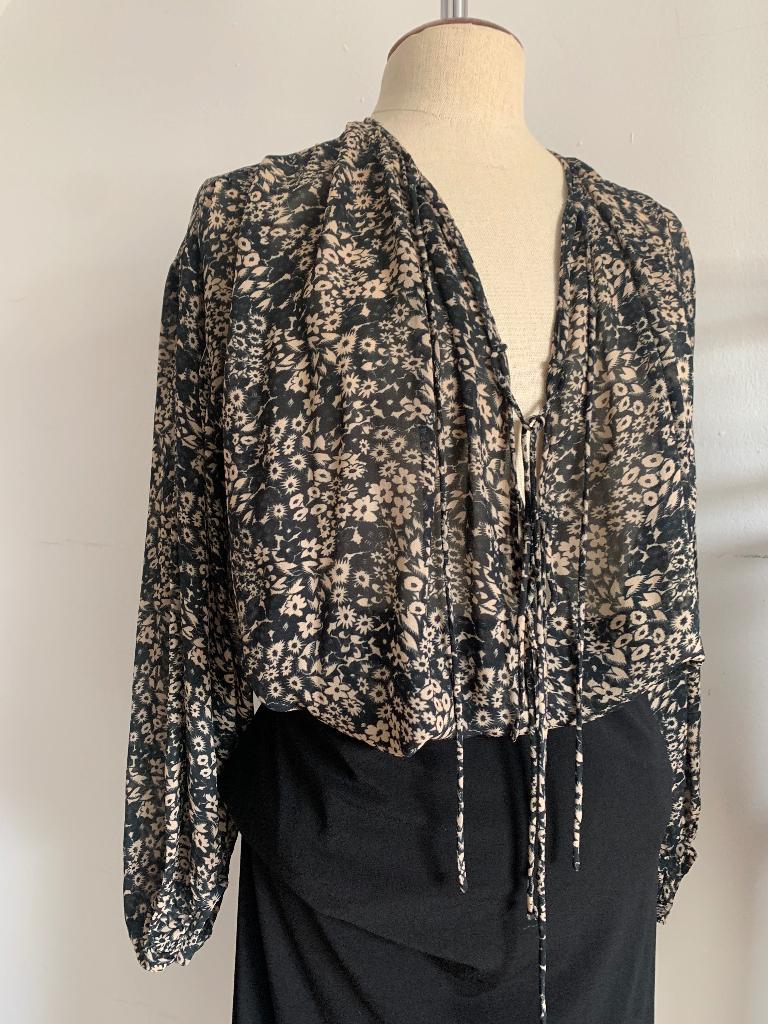 Isabel Marant Etoile blouse zwart beige 38/M, Maat 38/40 (M), Verzenden, Beige, Nieuw