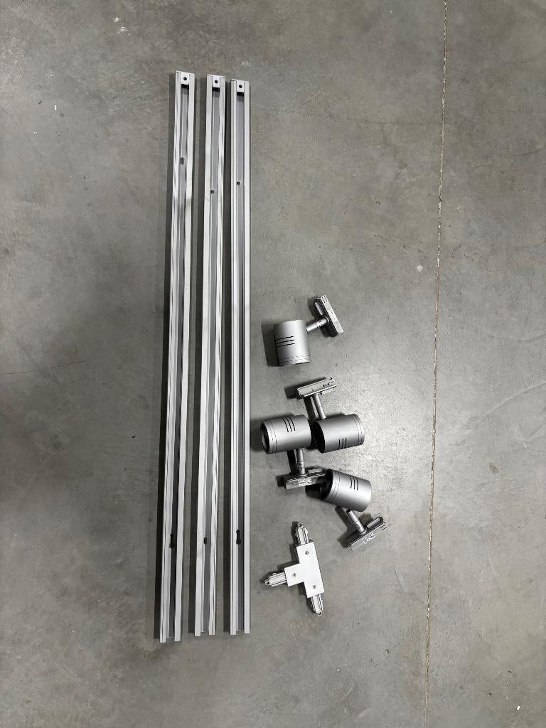 spots   rail, Gebruikt, Metaal of Aluminium, Ophalen of Verzenden, Led