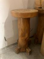 houten krukje walnoten hout- massief, Ophalen, Gebruikt, Hout