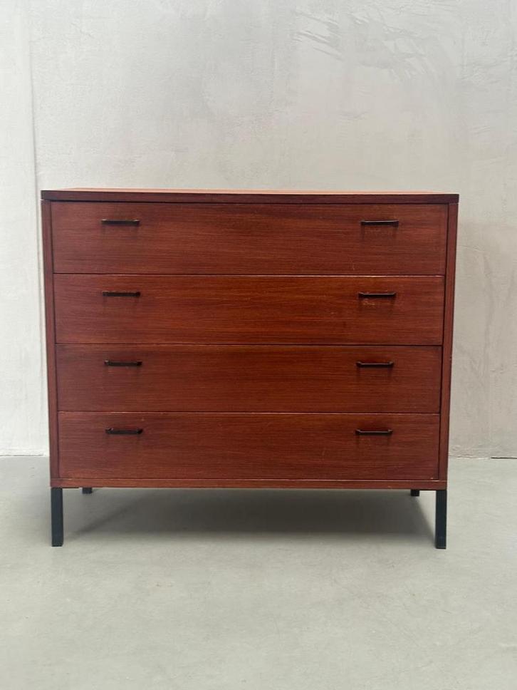 Vintage Simpla Lux Ladekast - Deens Design Teak, Huis en Inrichting, Kasten | Ladekasten, Gebruikt, Minder dan 100 cm, 50 tot 100 cm