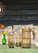 Vintage set waterkan en drinkglazen Luminarc, Ophalen of Verzenden, Gebruikt, Waterglas
