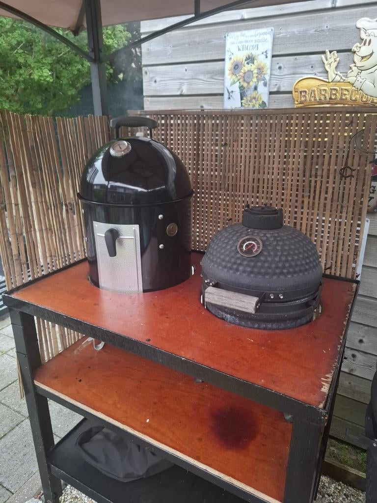 2 bbq's inclusief tafel, Ophalen