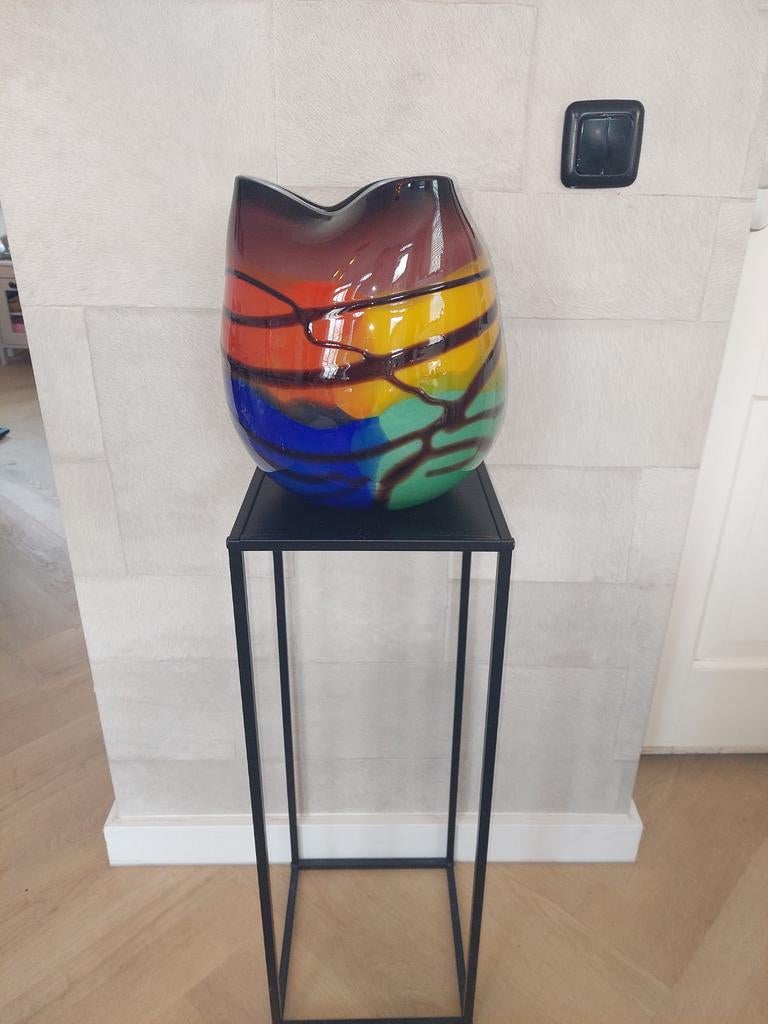Grote vaas van geblazen glas, Antiek en Kunst, Ophalen of Verzenden