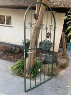 Stalen Tuindeur - Groen, Sierlijk Design, Tuin en Terras, Ophalen, Met poort, Gebruikt, Tuinhek