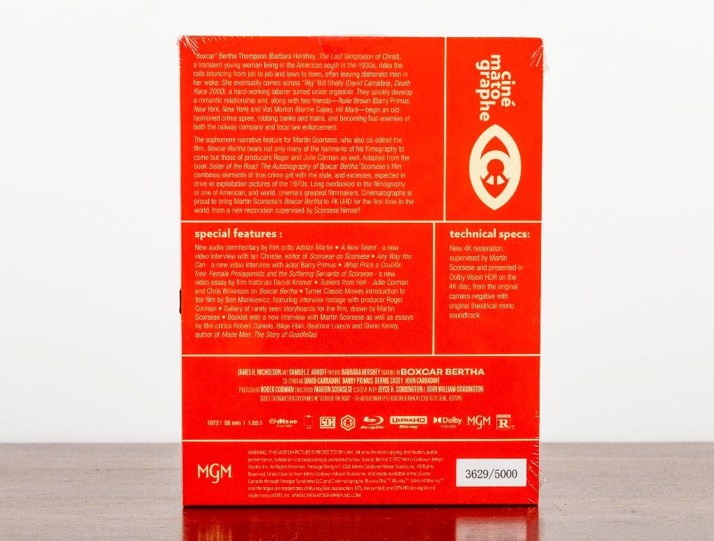 Boxcar Bertha 4K UHD + Blu-Ray (US Import) Vinegar Syndrome, Vinegar Syndrome, -, Drama, Ophalen of Verzenden