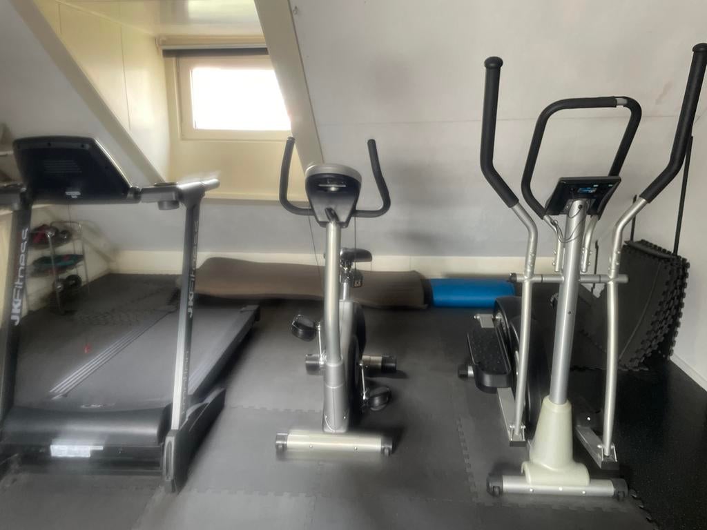 Complete fitness set: loopband, crosstrainer, buikbank & gew, Ophalen of Verzenden, Gebruikt, Benen, Loopband