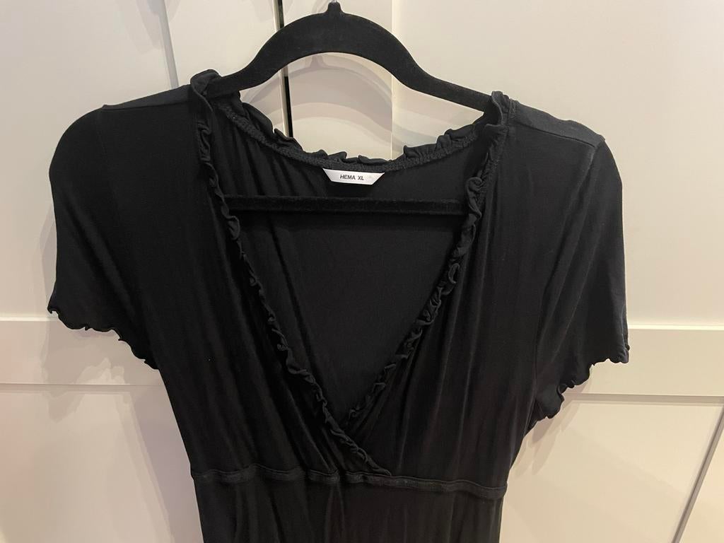 Zwarte HEMA Jurk Maat XL, Kleding | Dames, Jurken, Zwart, Maat 46/48 (XL) of groter, Ophalen of Verzenden, Zo goed als nieuw