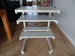 Computerbureau-verrijdbaar-3 bladen-2 uitschuifbaar, Huis en Inrichting, Kasten | Computermeubels, Ophalen, Gebruikt, Overige materialen