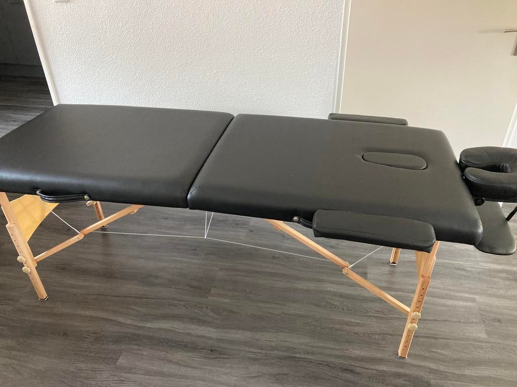 ZenGrowth massagetafel / behandeltafel zwart inklapbaar, Sport en Fitness, Massageproducten, Ophalen, Zo goed als nieuw, Massagetafel