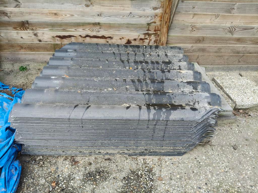 25 hele dakplaten zonder asbest met schroeven, Doe-het-zelf en Verbouw, Dakpannen en Dakbedekking, Overige materialen, Gebruikt