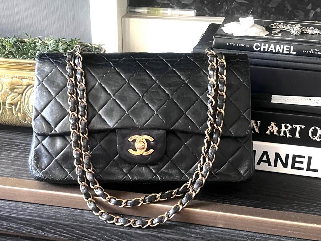 Vintage klassiek Chanel tas origineel, Ophalen of Verzenden, Zo goed als nieuw, Schoudertasje