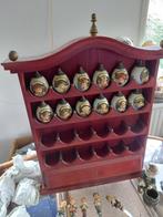 Wijnrek met 24 porseleinen kruidenpotjes, Antiek en Kunst, Ophalen of Verzenden