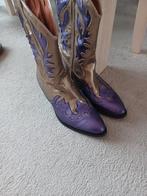 DW\RS Prachtige leren paars gouden laarzen, DWRS, Hoge laarzen, Overige kleuren, Ophalen of Verzenden