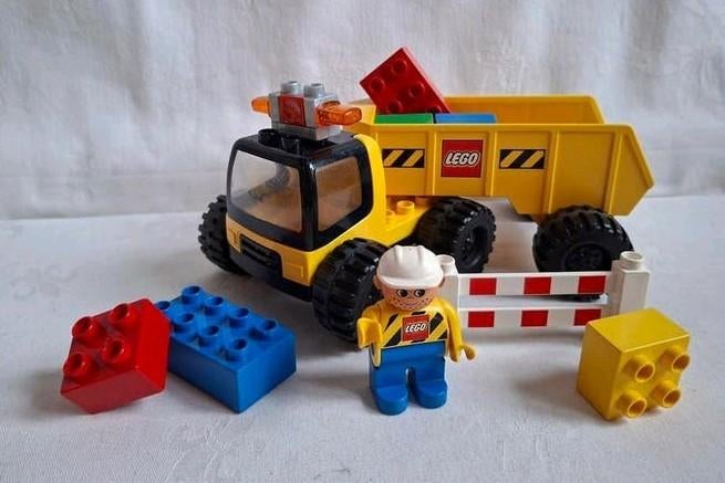 Lego Duplo 2808 Big Wheels Tipper Truck, Gebruikt, Ophalen of Verzenden, Duplo, Complete set
